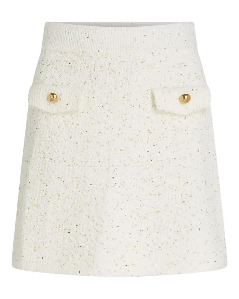 Karl Lagerfeld Bouclé-Minirock mit Taschen - Nude Nude