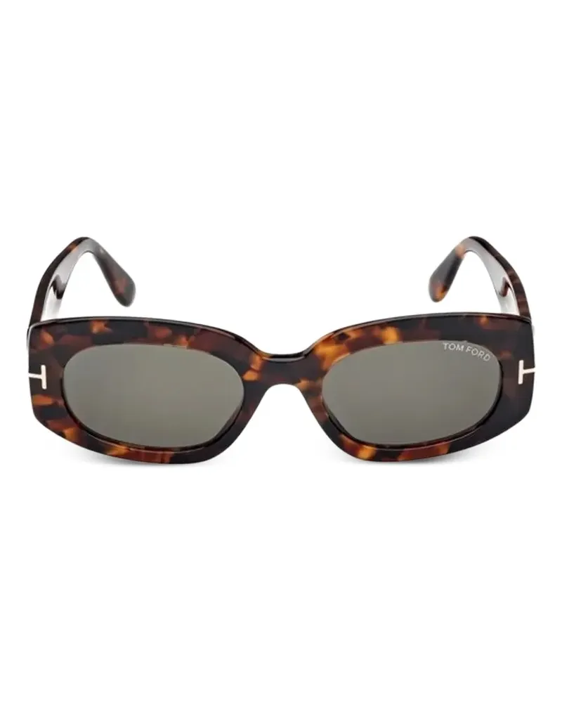 Tom Ford Cielle Sonnenbrille mit ovalem Gestell - Braun Braun
