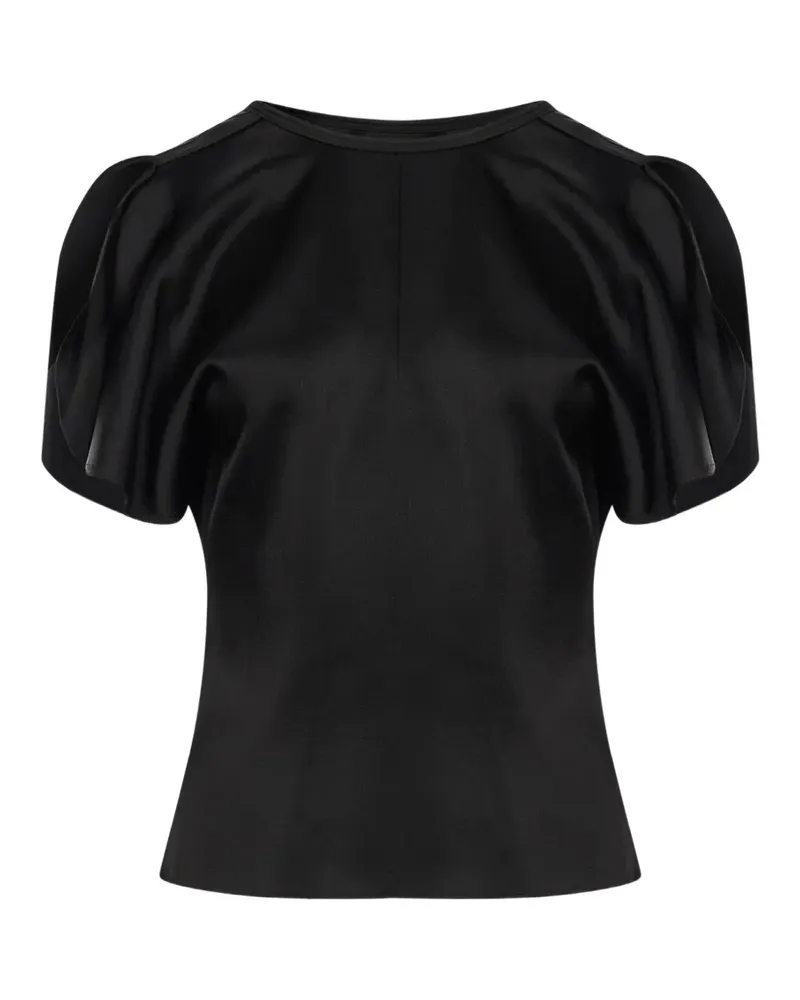 Victoria Beckham Bela cut-out flutter-sleeve top - Schwarz Schwarz
