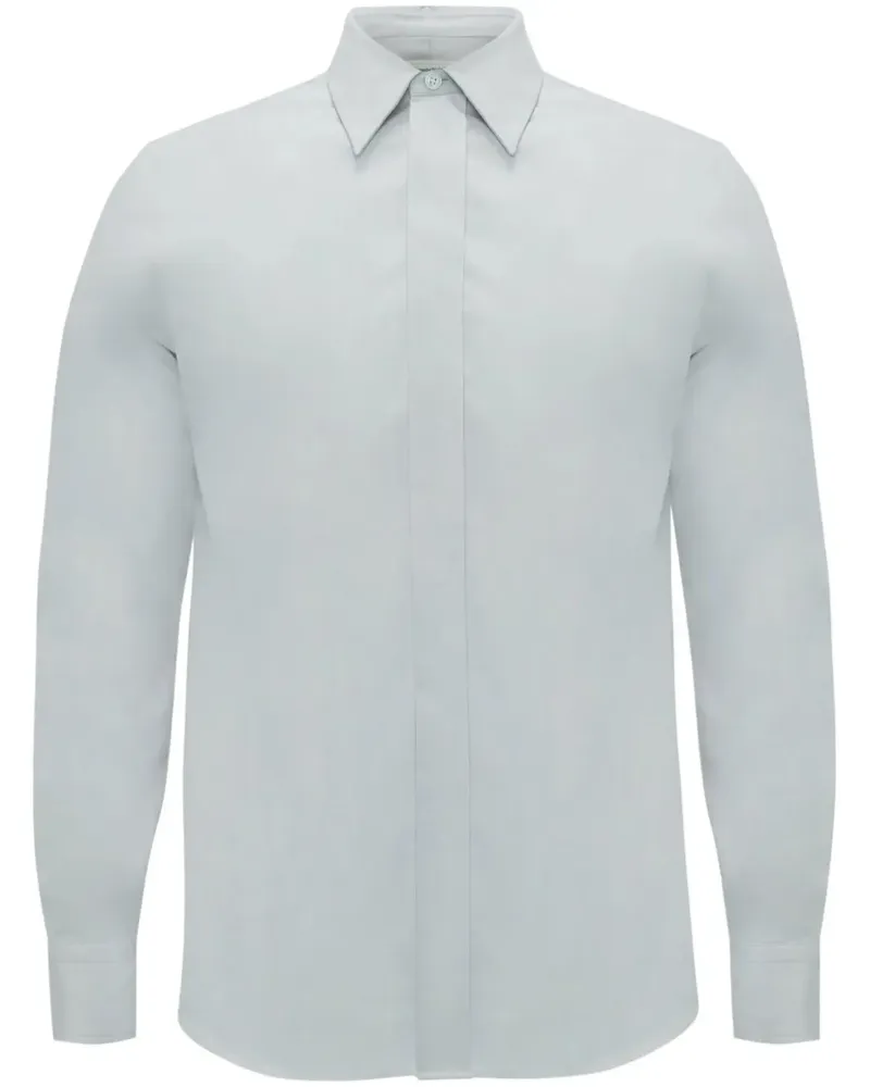 Alexander McQueen Hemd mit verdeckter Knopfleiste - Blau Blau