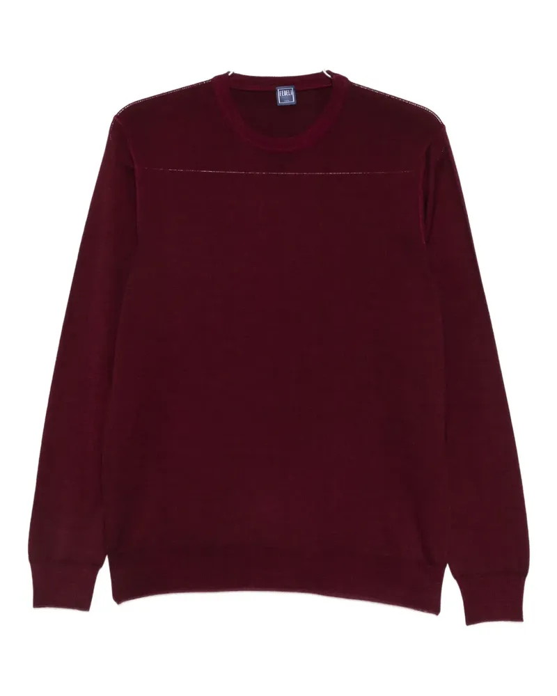 Fedeli Pullover mit Rundhalsausschnitt - Rot Rot