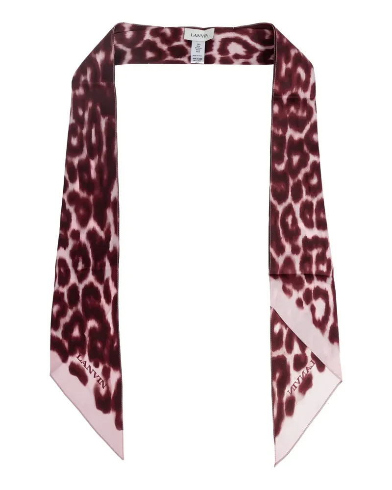 Lanvin leopard-print scarf - Rot Rot