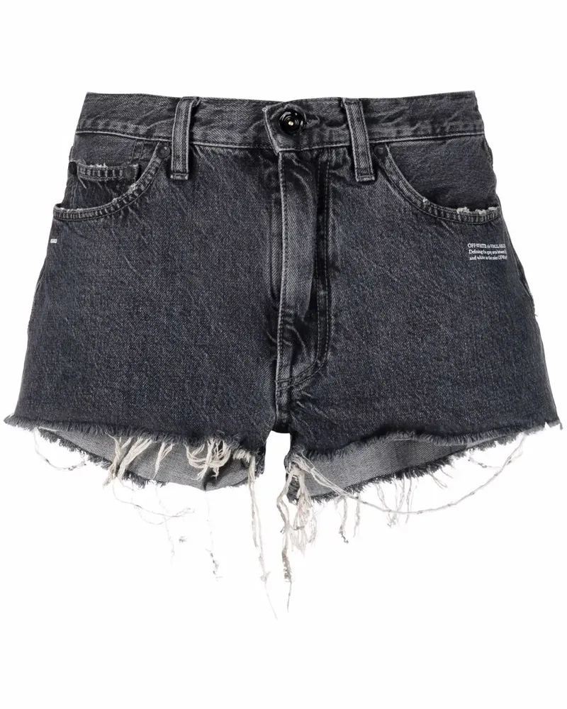 OFF-WHITE Corporate Jeans-Shorts - Grau Grau