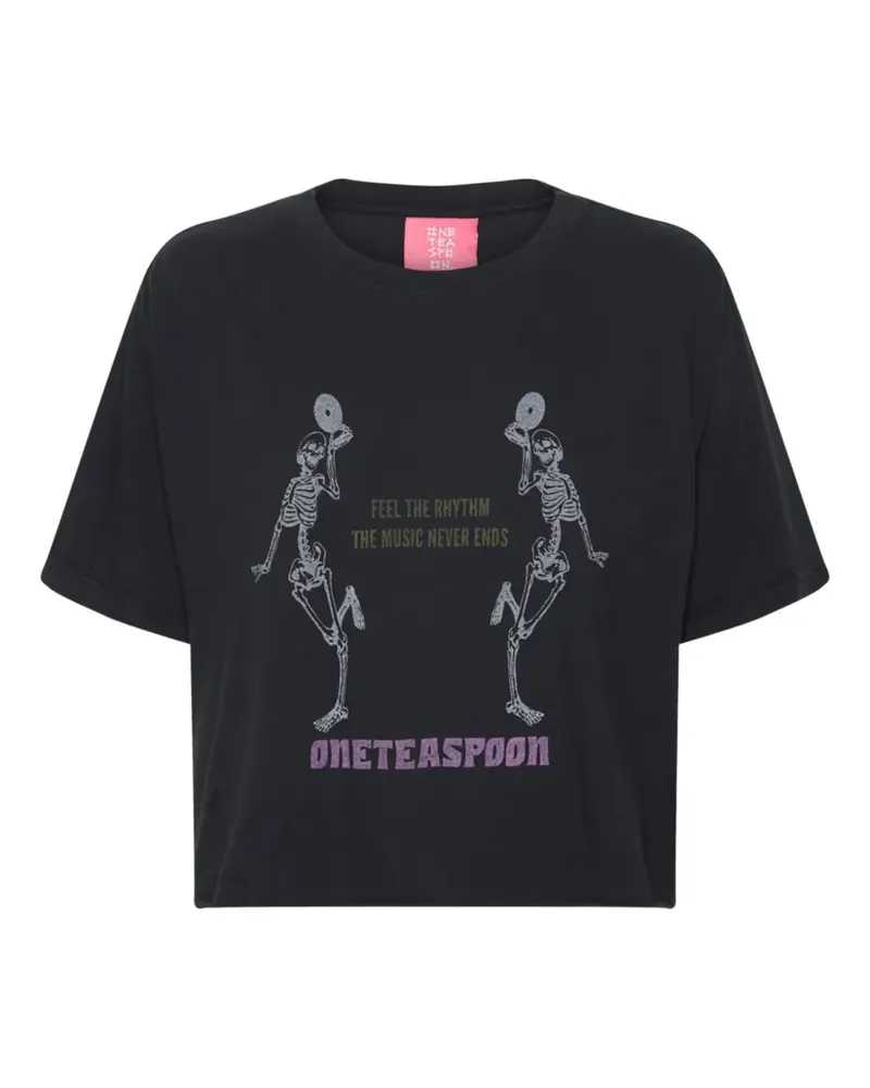 One Teaspoon printed T-shirt - Schwarz Schwarz