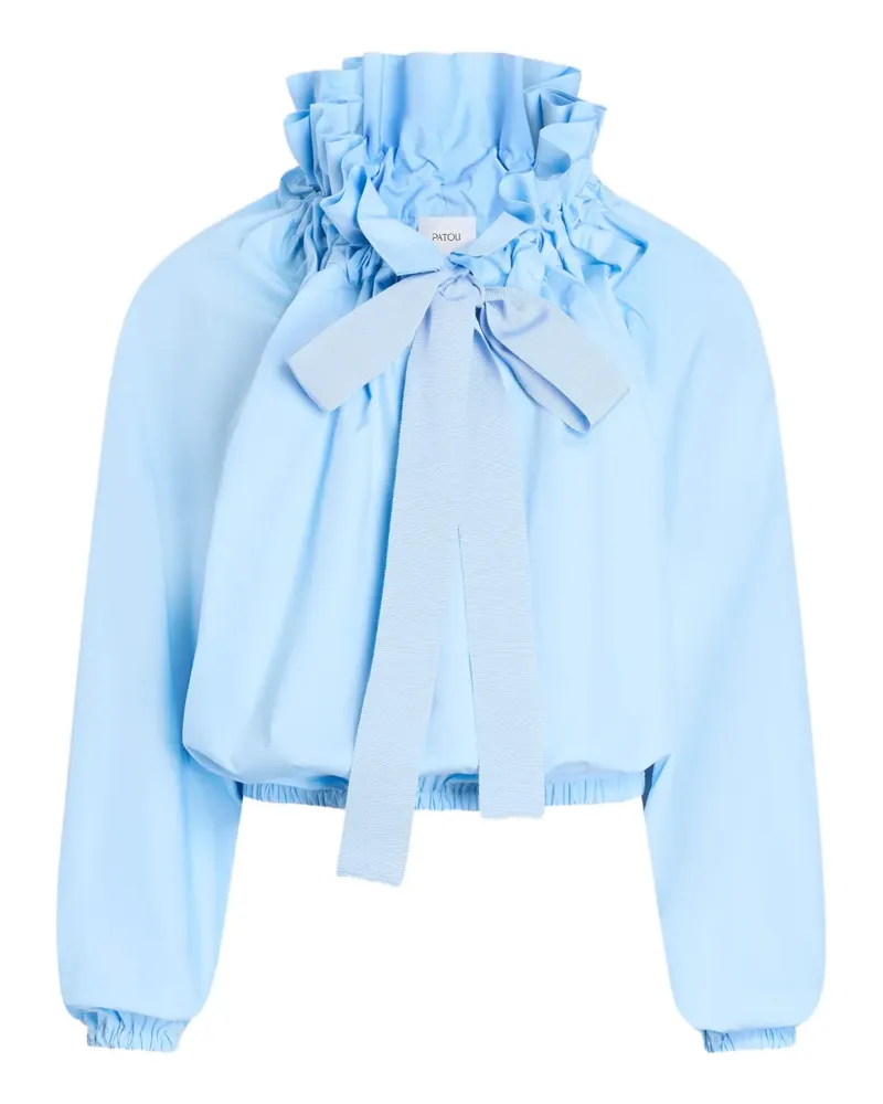 Patou Gerüschtes Oberteil mit Schleife - Blau Blau