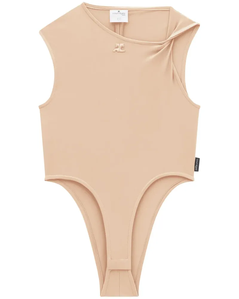 Courrèges Body mit Logo-Patch - 1019 DUNE 1019