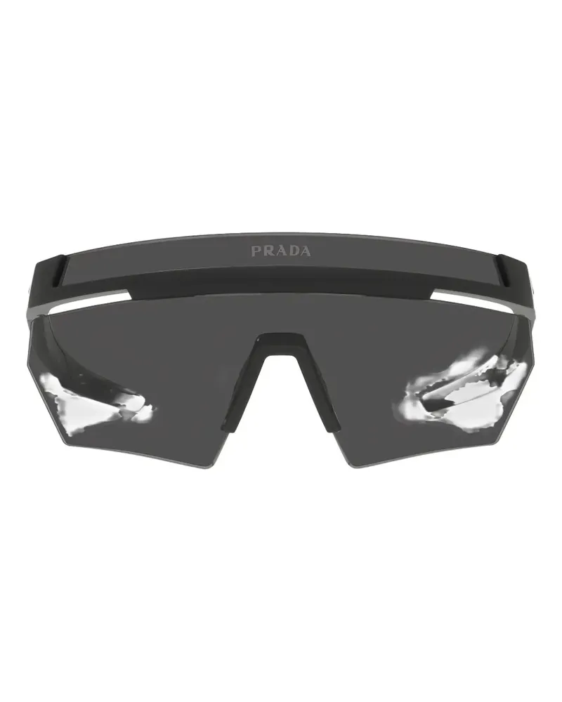 Prada Sonnenbrille mit Logo - Schwarz Schwarz