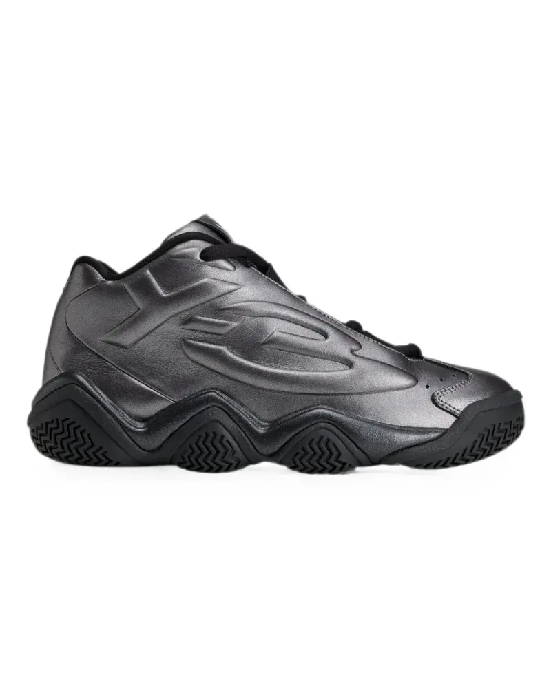 Y-3 Megaball sculptural leather sneakers - Silber Silber