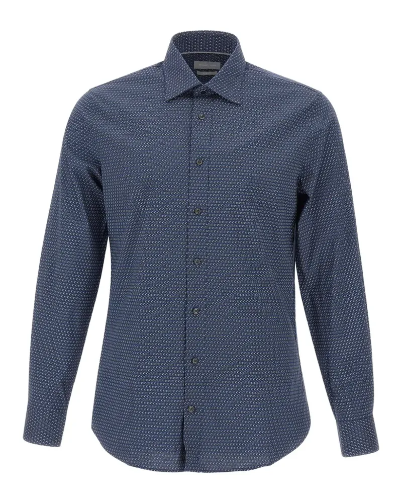 Michael Kors Schmaler Anzug mit Mikro-Muster - Blau Blau