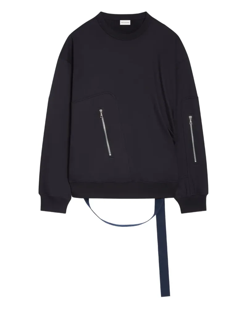 Dries van Noten Sweatshirt mit Reißverschlusstaschen - Schwarz Schwarz