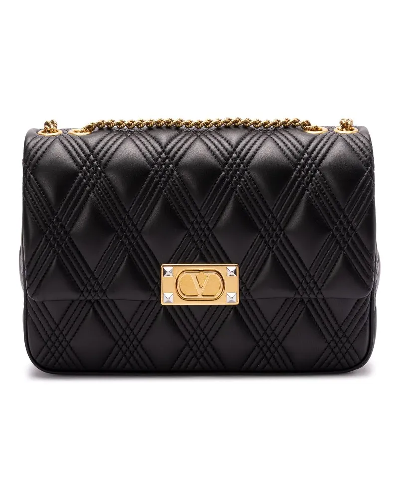 Valentino Garavani Schultertasche aus Leder - Schwarz Schwarz