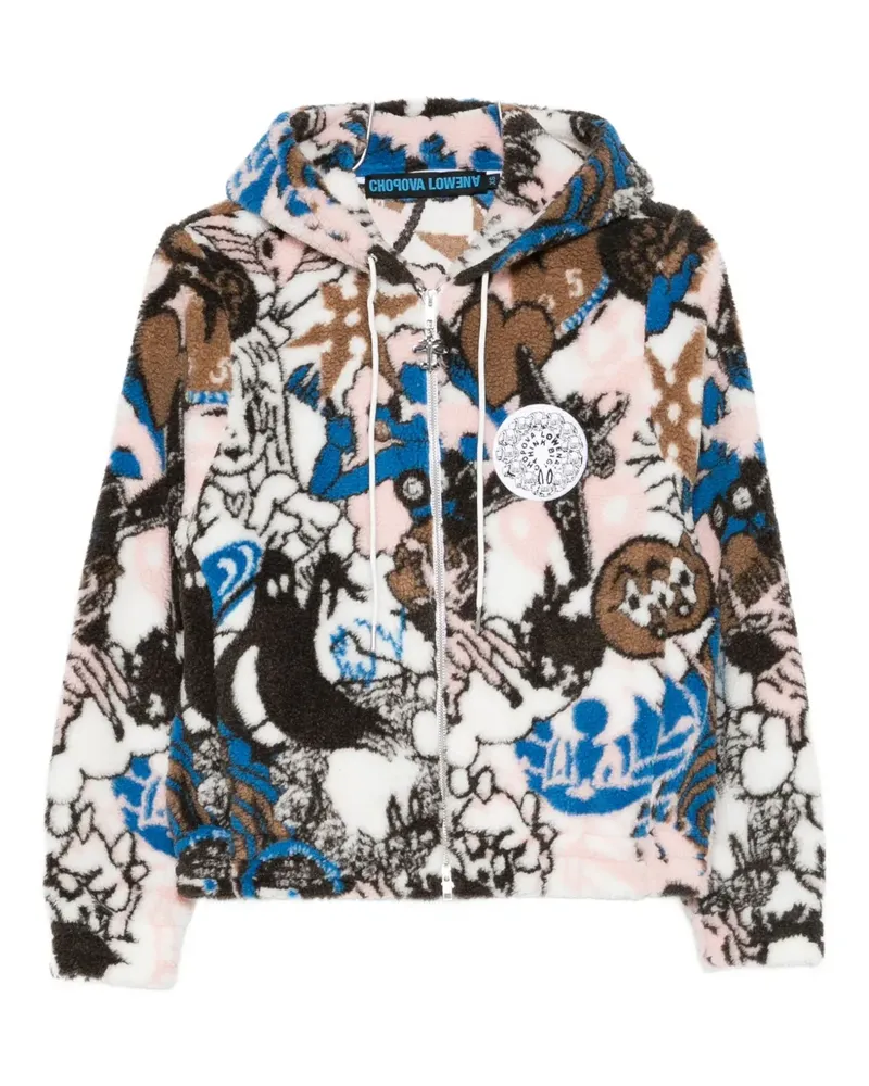 CHOPOVA LOWENA Engine Party fleece hoodie - Weiß Weiß