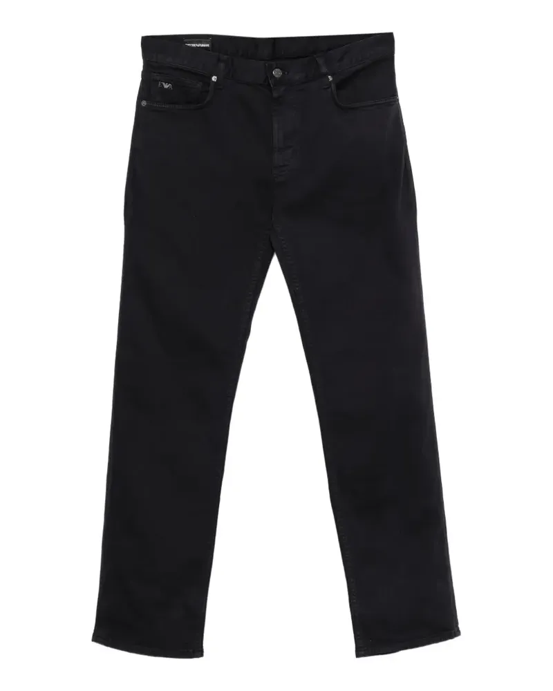 Emporio Armani logo-patch jeans - Blau Blau