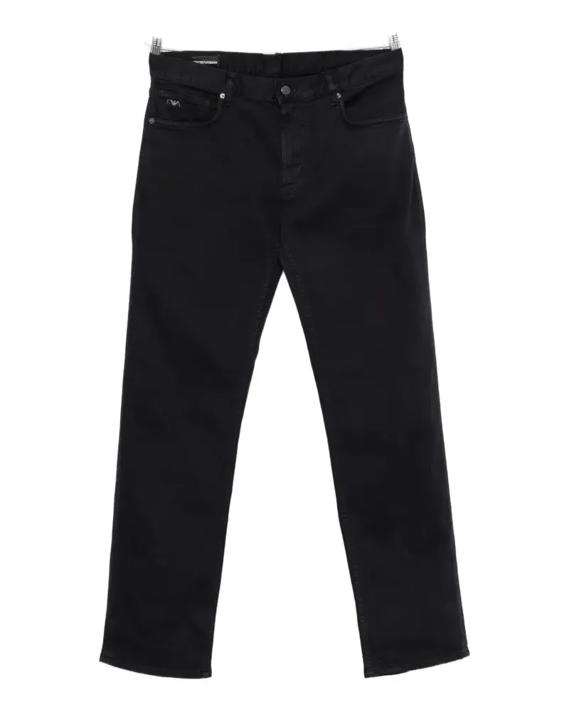 Emporio Armani logo-patch jeans - Blau Blau