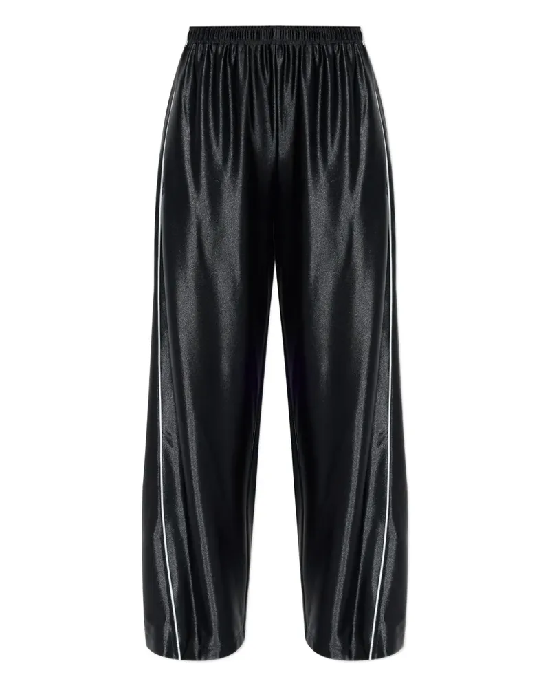 Alexander Wang elasticated-waistband trim-detal trousers - Schwarz Schwarz