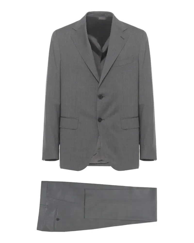 Caruso single-breasted notched-lapel suit - Grau Grau
