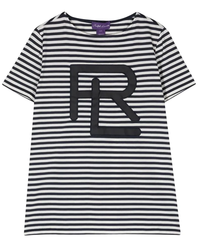 Ralph Lauren Gestreiftes T-Shirt - Blau Blau