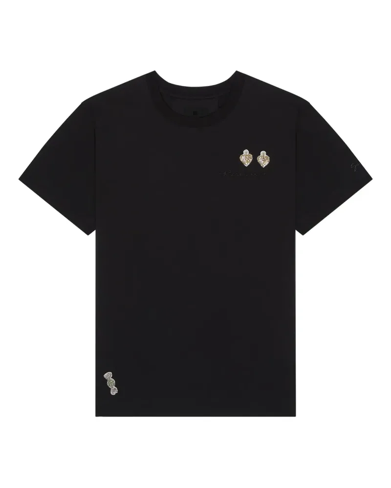 Givenchy heart-detail T-shirt - Schwarz Schwarz