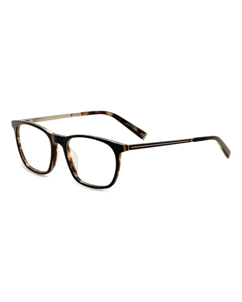 John Varvatos Eckige Brille in Schildpattoptik - Schwarz Schwarz