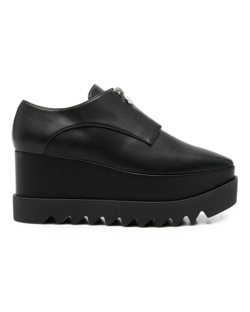 Stella McCartney Elyse Plateau-Sneakers mit Reißverschluss - Schwarz Schwarz