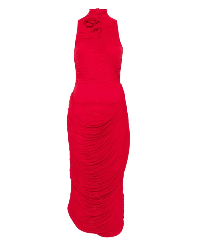 Magda Butrym high-neck draped dress - Rot Rot