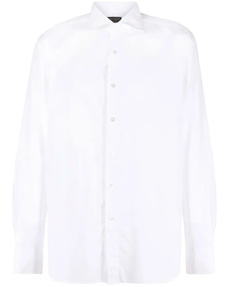 Dell'oglio Klassisches Hemd - Weiß Weiß