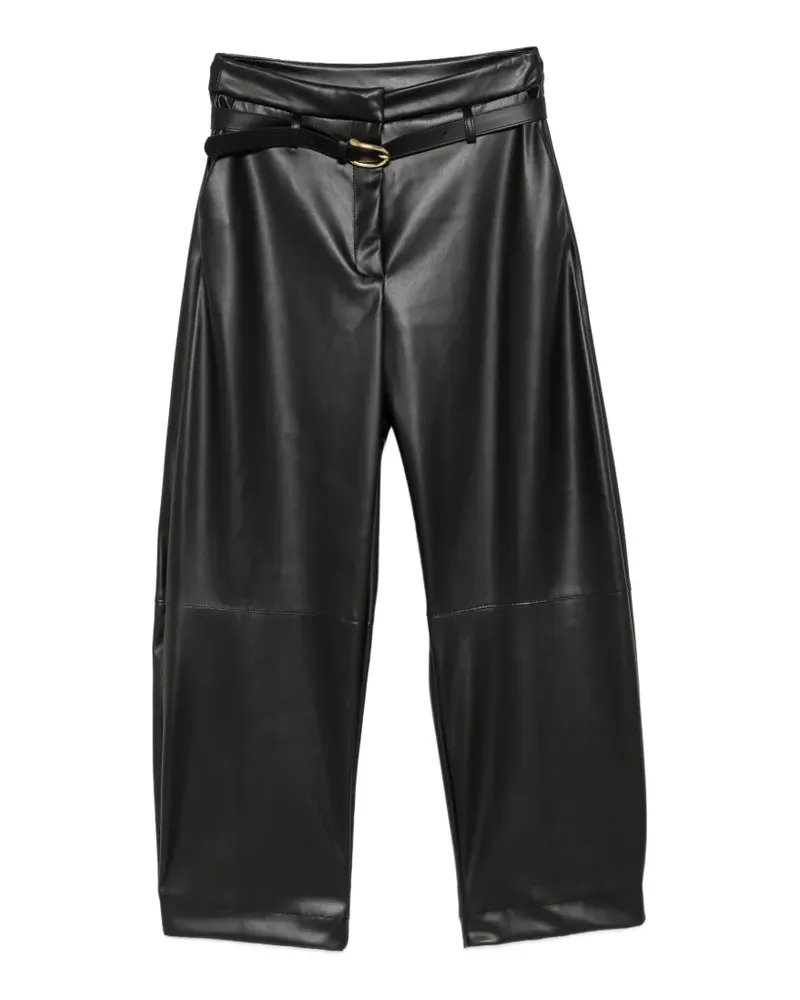 IMPERIAL Hose aus Faux-Leder mit Gürtel - Schwarz Schwarz