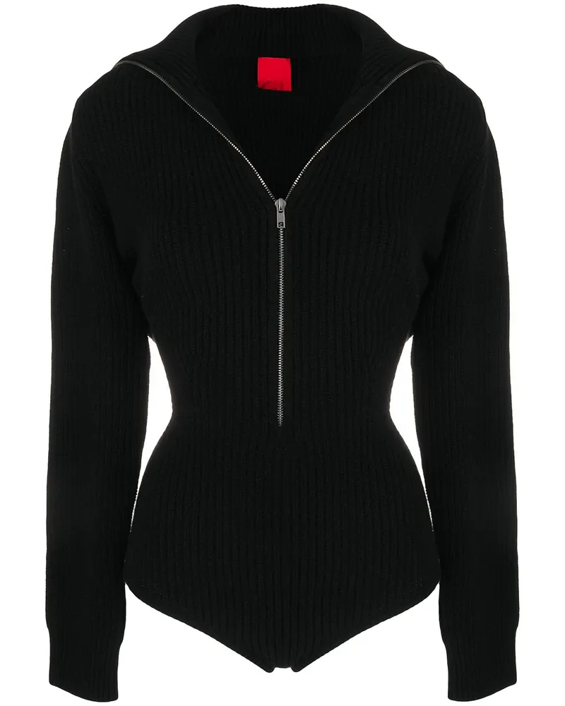 Cashmere In Love Gerippter Body - Schwarz Schwarz
