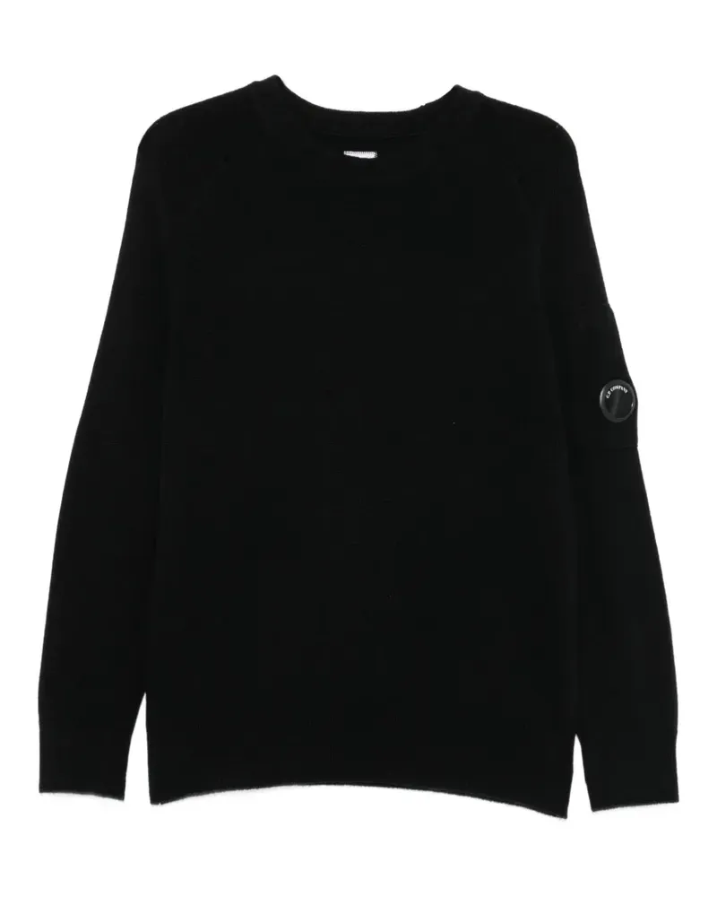 C.P. Company Pullover mit Linsen-Detail - Schwarz Schwarz