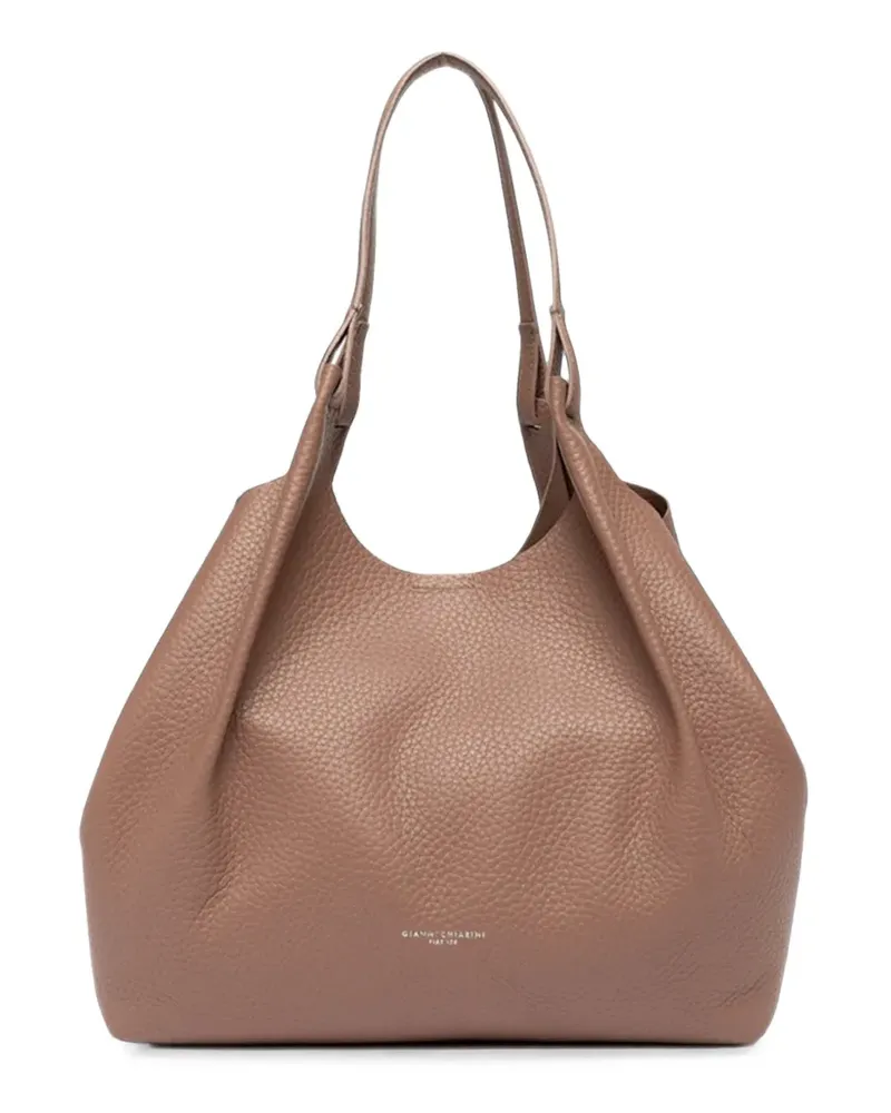 Gianni Chiarini Große Dua Tote Bag aus strukturiertem Leder - Rosa Rosa