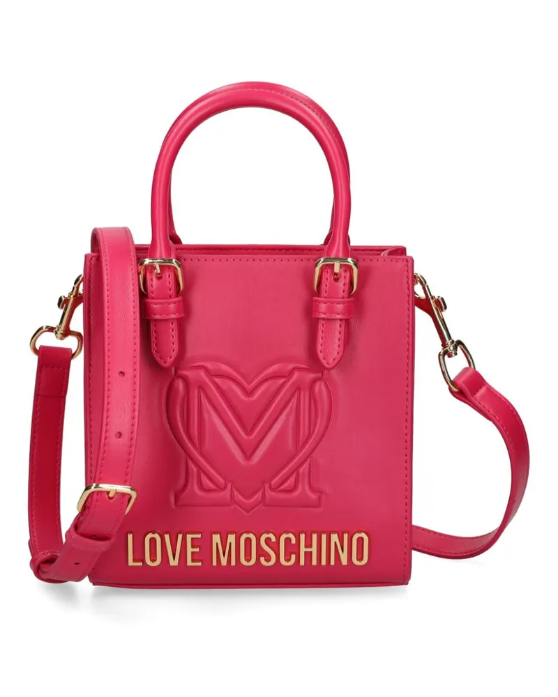Moschino Handtasche mit Logo-Schriftzug - Rosa Rosa