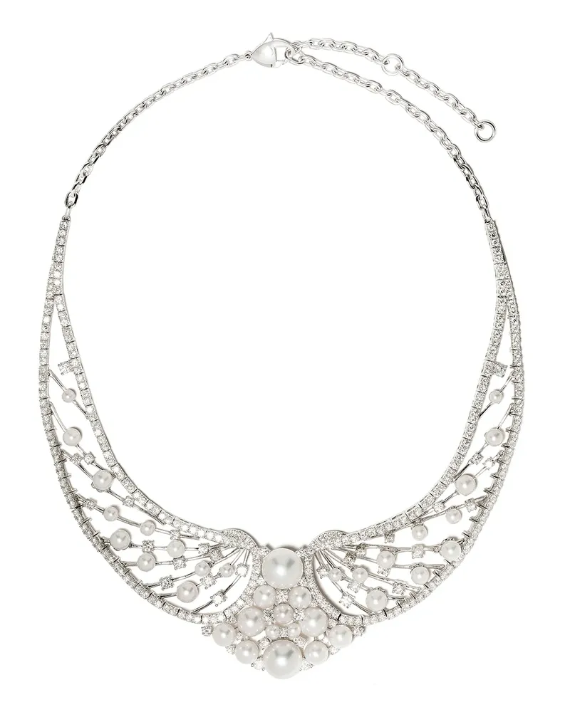 YOKO London 18kt Weißgoldhalskette mit Diamanten - Silber Silber