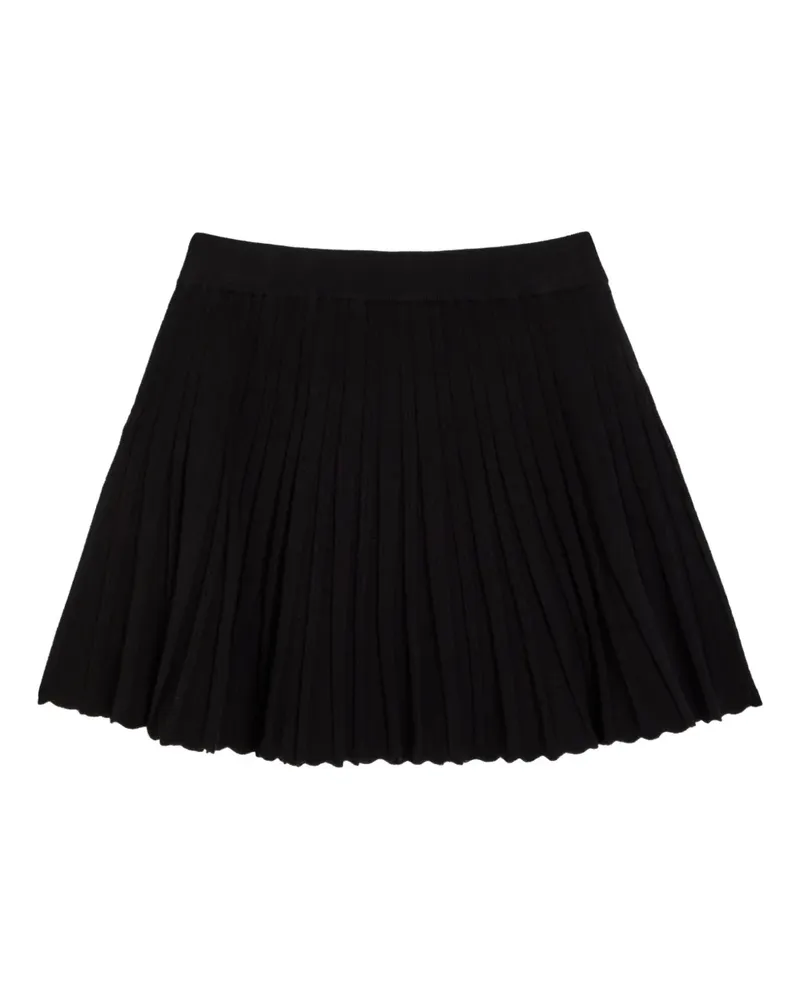 LoveShackFancy pleated mini skirt - Schwarz Schwarz