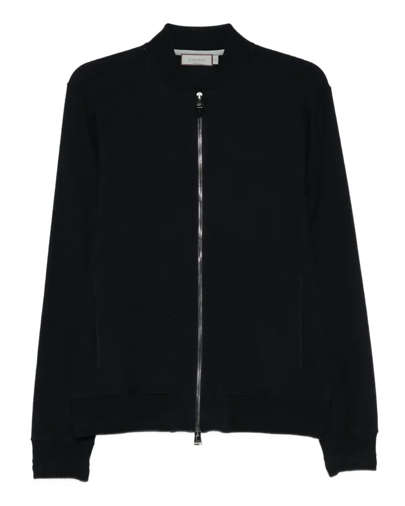 Canali Jacke mit Reißverschluss - Schwarz Schwarz