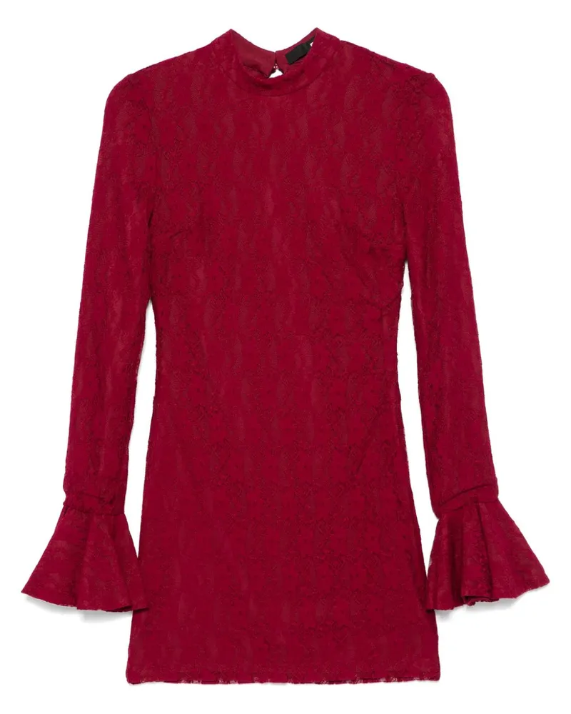 ROTATE Birger Christensen Minikleid aus Spitze Rot