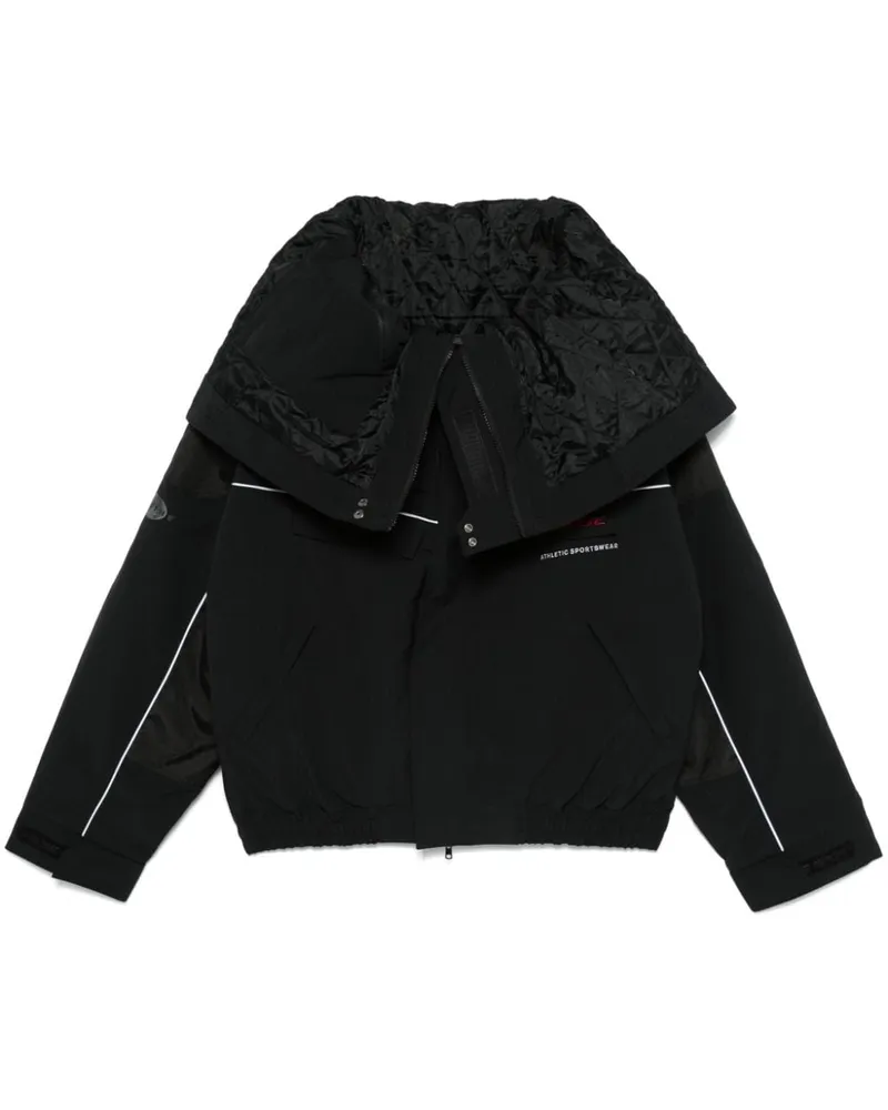 Martine Rose Jacke mit weitem Kragen - Schwarz Schwarz