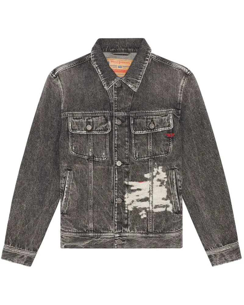 Diesel D-Barcy-S1 Jeansjacke - Grau Grau