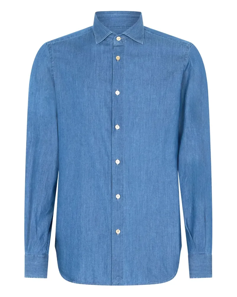 Boglioli Jeanshemd mit langen Ärmeln - Blau Blau