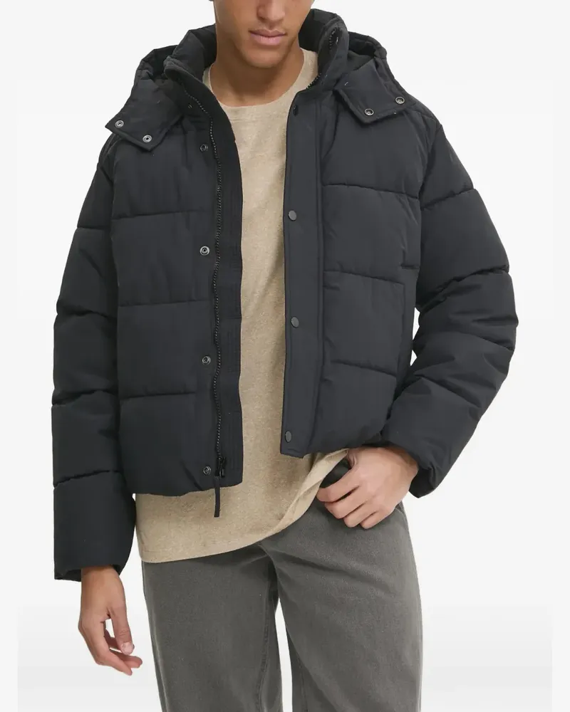 Abercrombie & Fitch buttoned hooded jacket - Schwarz Schwarz