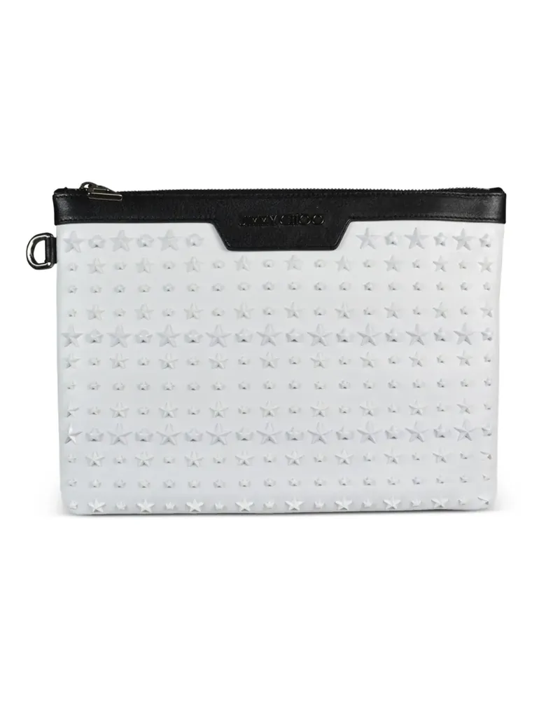 Jimmy Choo Derek Clutch mit Sternnieten - Weiß Weiß