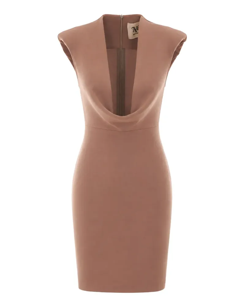 Aniye By Dina jabot-detail mini dress - Braun Braun