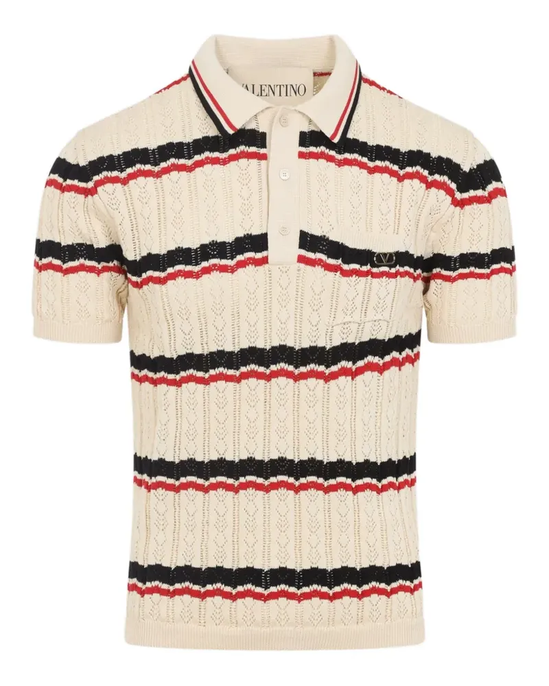 Valentino Garavani Poloshirt mit VLogo-Patch - Nude Nude