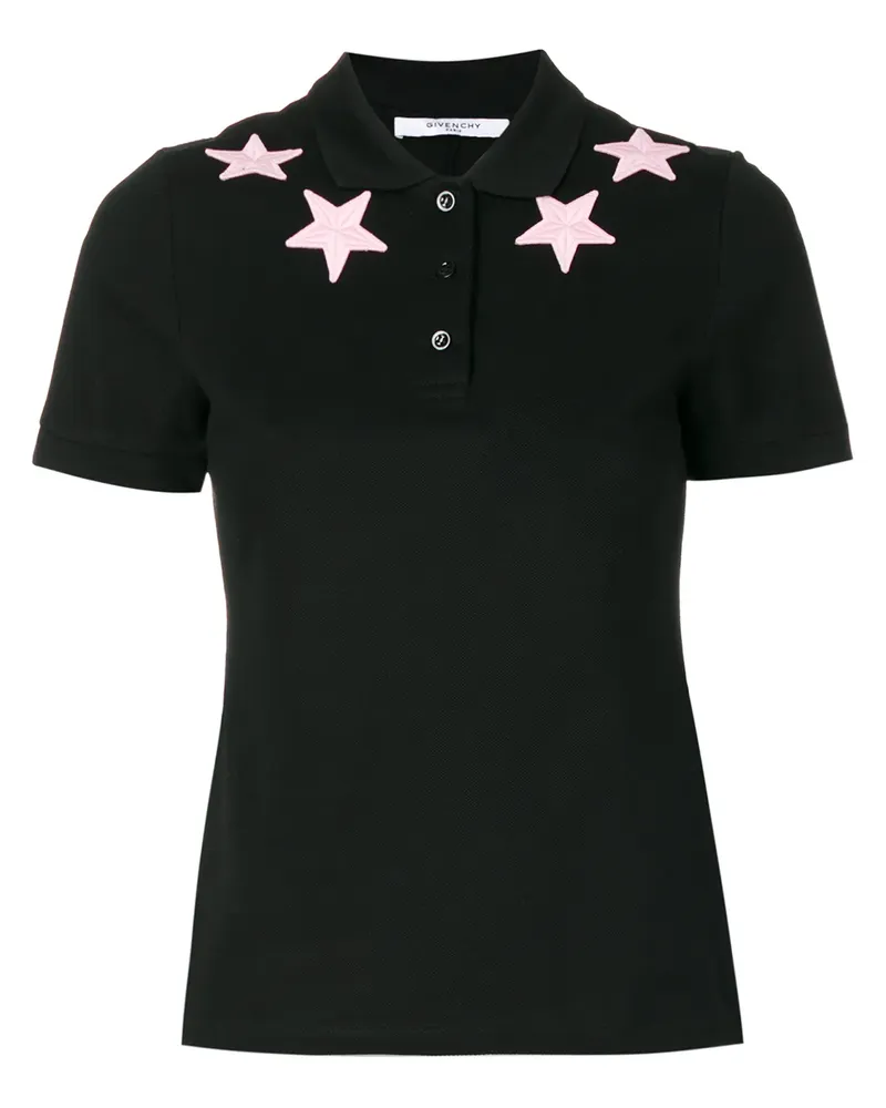 Givenchy Poloshirt mit Stern-Applikation - Schwarz Schwarz