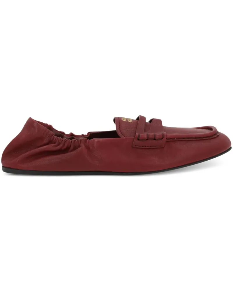 Miu Miu Loafer aus Leder - Rot Rot