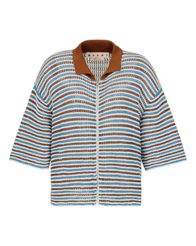Marni striped crochet cardigan - Braun Braun