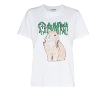 T-Shirt mit Kaninchen-Print
