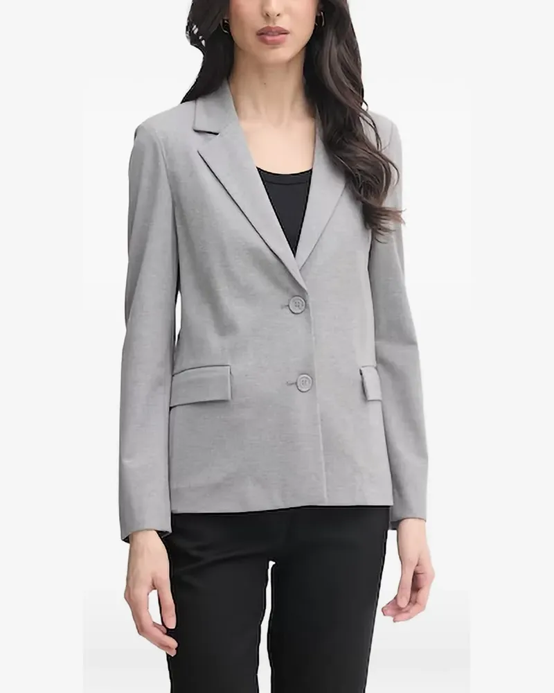 Benetton notched-lapels single-breasted blazer - Grau Grau