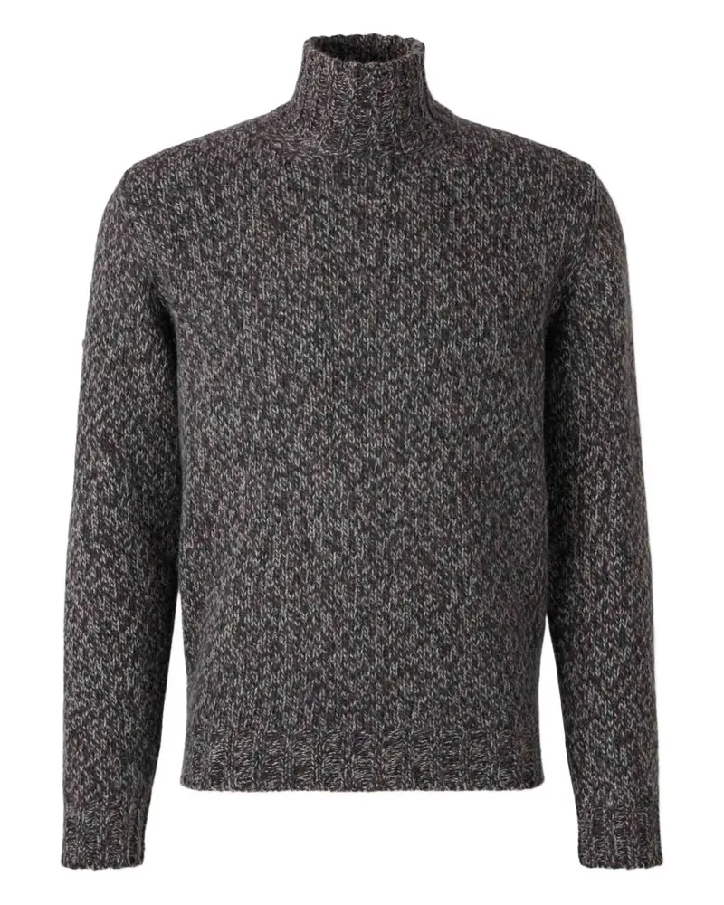 Fedeli high-neck cotton sweater - Grau Grau