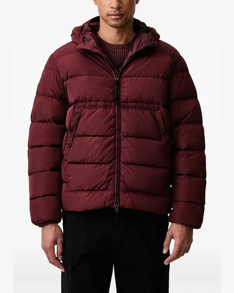C.P. Company Chrome-R Goggle Daunenjacke mit Kapuze - Rot Rot