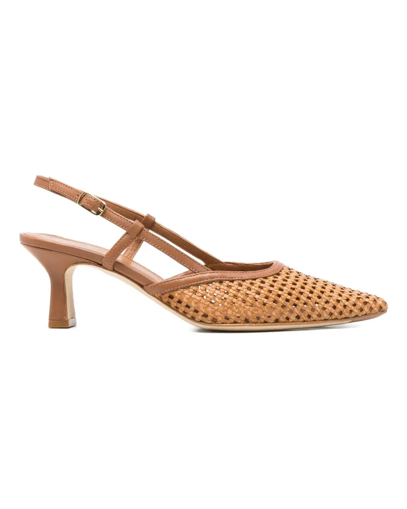 Julie Dee woven slingback pumps - Nude Nude
